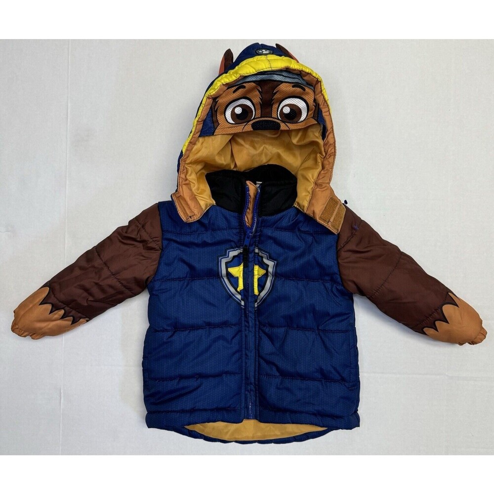 Paw Patrol ☆ Toddler Boys' 2T Chase Zip-Up Hooded Puffer Jacket ☆